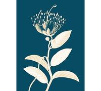 Wee Blue Coo Modern Bold Biodiversity Blue Plant Large Wall Art Poster Print Thick Paper 18X24 Inch