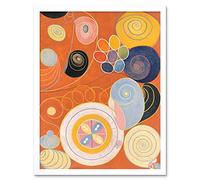 Wee Blue Coo Modern Hilma Af Klint Abstract Painting Art Print Framed Poster Wall Decor 12X16 Inch