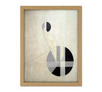 Wee Blue Coo Moholy Nagy Composition A XX Abstract Artwork Framed Wall Art Print 18X24 Inch