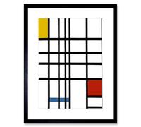 Wee Blue Coo Mondrian Cubes Old Master Painting Picture Framed Wall Art Print