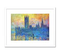 Wee Blue Coo Monet London Parliament Winter Painting Framed Art Print Picture F12X235