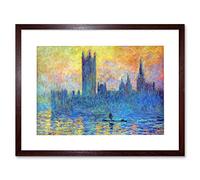 Wee Blue Coo Monet London Parliament Winter Painting Picture Framed Wall Art Print