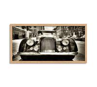 Wee Blue Coo Morgan Oldtimer Automobile Car Long Panel Framed Wall Art Print