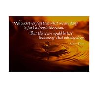 Wee Blue Coo Mother Teresa Drop Ocean Quote Picture Wall Art Print