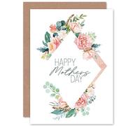 Wee Blue Coo Mothers Day Watercolour Flower Diamond Sealed Greeting Card Plus Envelope Blank inside