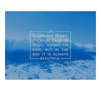 Wee Blue Coo Motivational Quote Life Ocean Nautical Sea Art Print Poster Wall Decor 12X16 Inch