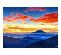 Wee Blue Coo Mount Fuji Japan Art Print Poster Wall Decor 12X16 Inch