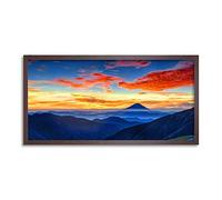 Wee Blue Coo Mount Fuji Sunset Japan Long Panel Framed Wall Art Print