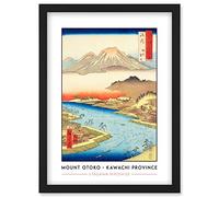 Wee Blue Coo Mount Otoko in Hirakata Kawachi Province Utagawa Hiroshige Japanese Woodblock Classic Collection Artwork Framed Wall Art Print A4