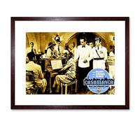 Wee Blue Coo Movie Film Casablanca Classic Wartime Drama Bogart Framed Wall Art Print