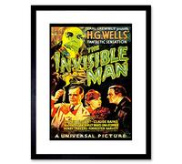 Wee Blue Coo Movie Film Invisible Man Hg Wells Classic Horror Framed Wall Art Print