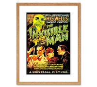 Wee Blue Coo Movie Film Invisible Man Hg Wells Classic Horror Framed Wall Art Print