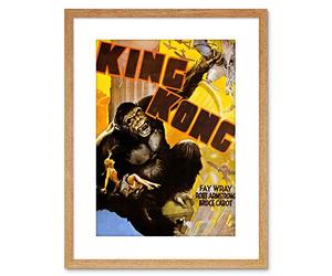 Wee Blue Coo Movie Film King Kong Classic Gorilla New York Horror Framed Wall Art Print