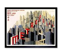 Wee Blue Coo Movie Film Metropolis Sci Fi Drama Class Study City Art Print Framed Poster Wall Decor 12X16 Inch