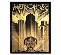 Wee Blue Coo Movie Film Metropolis Sci Fi Drama Dystopia Utopia Lang Art Print Framed Poster Wall Decor 12X16 Inch