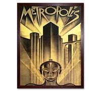 Wee Blue Coo Movie Film Metropolis Sci Fi Drama Dystopia Utopia Lang Art Print Framed Poster Wall Decor 12X16 Inch