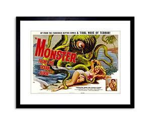 Wee Blue Coo Movie Film Monster Ocean Floor Octopus Horror Framed Wall Art Print
