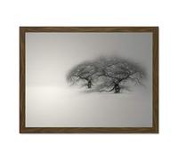 Wee Blue Coo Mp Composition Winter Scene Trees Snow Cold Frozen Frost Art Large Framed Art Print Poster Wall Decor 18x24 inch