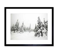 Wee Blue Coo Mp Photo Landscape Winter Scene Snow Forest Trees Picture Framed Wall Art Print