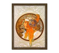 Wee Blue Coo Mucha Byzantine Head Blonde Headdress Artwork Framed Wall Art Print 18X24 Inch