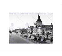 Wee Blue Coo Muenchen National Museum 1900 Vintage History Old BW Wall Art Print