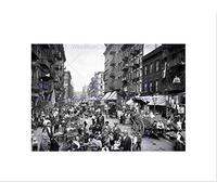 Wee Blue Coo Mulberry Street New York City 1900 Vintage Old BW Wall Art Print