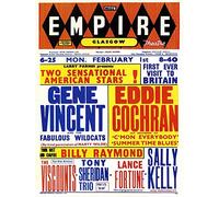 Wee Blue Coo Music Concert Advert Glasgow Empire Vincent Cochran Art Print Poster Wall Decor 12X16 Inch