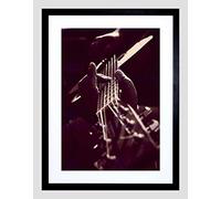 Wee Blue Coo Music Guitar String Instrument Musical Picture Framed Wall Art Print