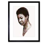 Wee Blue Coo Music Painting Portrait Evry Nina Simone Framed Wall Art Print