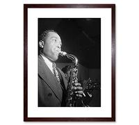 Wee Blue Coo Music Vintage Photo Charlie Parker Jazz Music Sax Legend Framed Wall Art Print