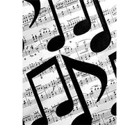 Wee Blue Coo Musical Notes Sheet Music Art Print Poster Wall Decor 12X16 Inch