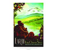 Wee Blue Coo NASA POSTER SPACE EXPLORATION TRAVEL ADVERT EARTH OASIS ART PRINT