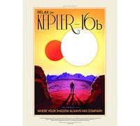 Wee Blue Coo NASA POSTER SPACE EXPLORATION TRAVEL ADVERT KEPLER-16B ART PRINT HP3831