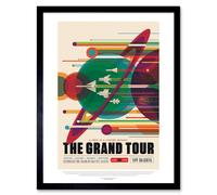 Wee Blue Coo NASA Space Exploration Travel Advert Grand Tour 12x16" Framed Art | Size: W12" x H16" Wee Blue Coo Multicolor W12" x H16"