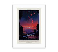 Wee Blue Coo NASA Space Trappist 1e Planet Hop Travel Canvas Art Print