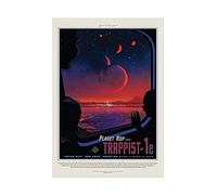 Wee Blue Coo Nasa Space Travel Ad Trappist 1e Planet Hop 12x16 Wall Art Print