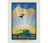 Wee Blue Coo Nasa Space Travel Advert Hd 40307G Super Earth Art Print Poster Wall Decor 12X16 Inch