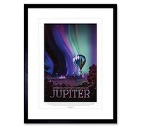 Wee Blue Coo Nasa Space Travel Advert Jupiter Framed Wall Art Print