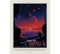 Wee Blue Coo Nasa Space Travel Advert Trappist 1E Unframed Art Print Poster Wall Decor 12X16 Inch