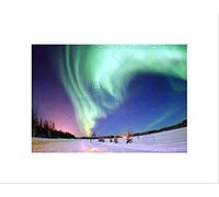 Wee Blue Coo NATURE LANDSCAPE COSMIC AURORA ARCTIC NORTHERN FRAMED PRINT B12X4756