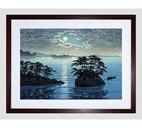 Wee Blue Coo Nature Landscape Japan Futago Island Kawase Hasui Moon Framed Wall Art Print