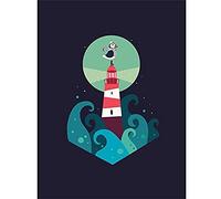 Wee Blue Coo Nautical Lighthouse Wall Art Print