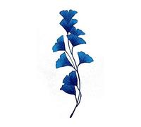 Wee Blue Coo Navy Blue Watercolour Flowers Unframed Art Print Poster Wall Decor 12X16 Inch