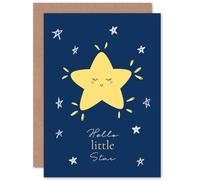 Wee Blue Coo New Baby Hello Little Star Sealed Greeting Card Plus Envelope Blank inside
