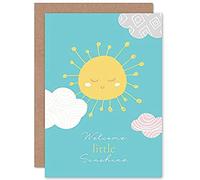 Wee Blue Coo New Baby Welcome Little Sunshine Sealed Greeting Card Plus Envelope Blank inside
