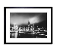 Wee Blue Coo New York Skyline Night Photography Framed Art Print 9x7 '' F97X13982
