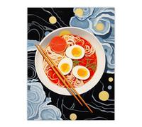 Wee Blue Coo Noodles And Doodles Ramen Food Kitchen Unframed Wall Art Print Poster Home Decor Premium