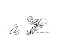 Wee Blue Coo Nothing On At All But A Big Smile Heath Robinson Wall Art Print
