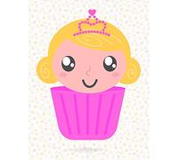 Wee Blue Coo NURSERY CUPCAKE GIRL PINK PRINCESS CROWN KIDS BEDROOM ART 12 X 16 INCH POSTER MP4254B