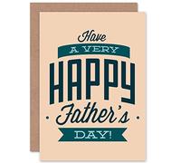 Wee Blue Coo OCCASION FATHERS DAY HAPPY TEXT FONT TYPE ART GREETINGS GREETING CARD